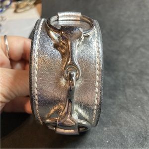Rebecca Ray leather horse bit bracelet
